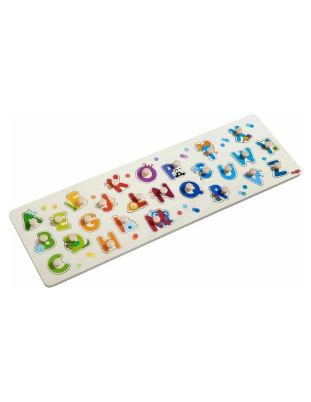 Rompecabezas de Madera HABA ABC con Perillas Grandes 50.6x15.8cm
