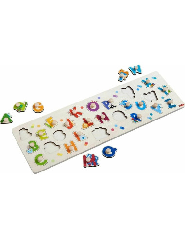 Rompecabezas de Madera HABA ABC con Perillas Grandes 50.6x15.8cm