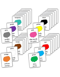 Tarjetas Didácticas de Colores LifeLoLo - 12 Piezas Bilingües 2