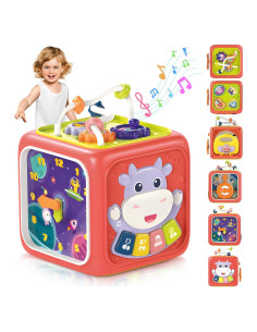 Cubo de Actividad Montessori HatchHaven 6 en 1 para 18m+