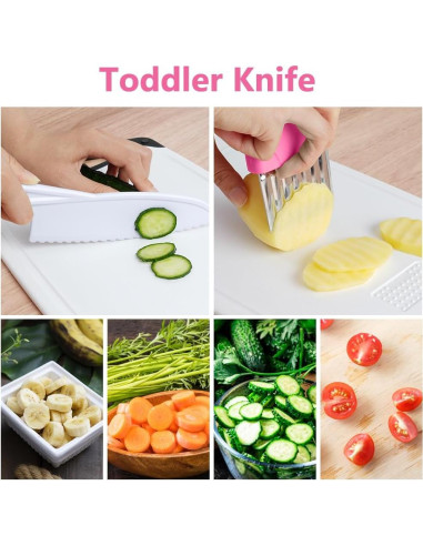 Set de Herramientas de Cocina Montessori HOTUT, 6 Piezas para Niños