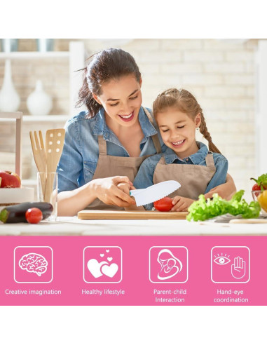 Set de Herramientas de Cocina Montessori HOTUT, 6 Piezas para Niños