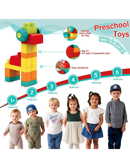Bloques de Construcción Suaves ROHSCE 42 Piezas para Bebés
