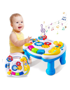 Mesa de Actividades Musicales JUEJIAZKIY 2 en 1 para Bebés 12-18 Meses