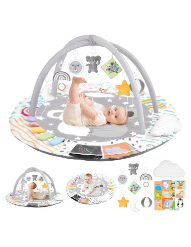 Gimnasio de Juego para Bebés Foryoomi Koala Gris 7 Juguetes