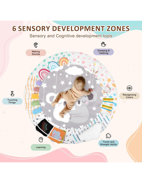 Gimnasio de Juego para Bebés Foryoomi Koala Gris 7 Juguetes