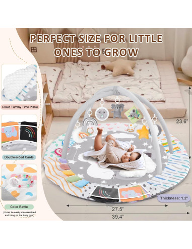 Gimnasio de Juego para Bebés Foryoomi Koala Gris 7 Juguetes