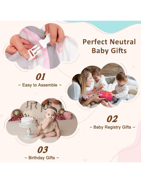 Gimnasio de Juego para Bebés Foryoomi Koala Gris 7 Juguetes