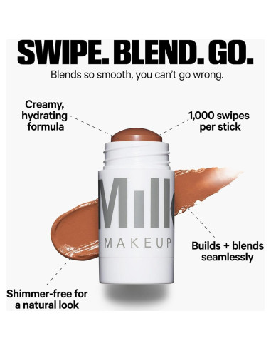 Bronceador Mate Milk Makeup - Barra Crema Hidratante 19.84g