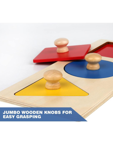 Rompecabezas de Madera Montessori Thoth 3 Piezas Geométricas