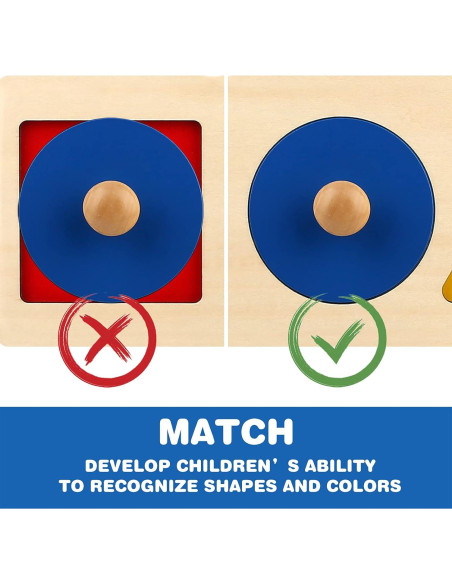 Rompecabezas de Madera Montessori Thoth 3 Piezas Geométricas