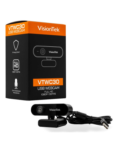 Cámara Web VisionTek VTWC30 Full HD 1080P con Micrófonos