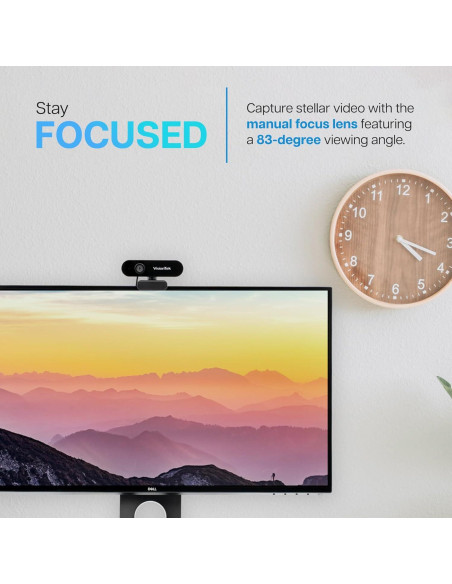 Cámara Web VisionTek VTWC30 Full HD 1080P con Micrófonos