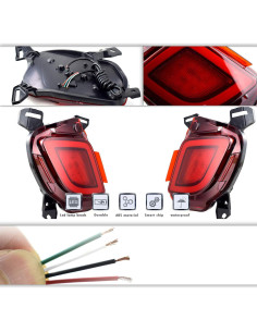 Luz de Niebla Trasera LED GeeGee para Toyota Highlander 2015-2018 2