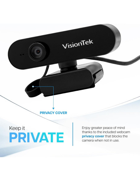 Cámara Web VisionTek VTWC30 Full HD 1080P con Micrófonos