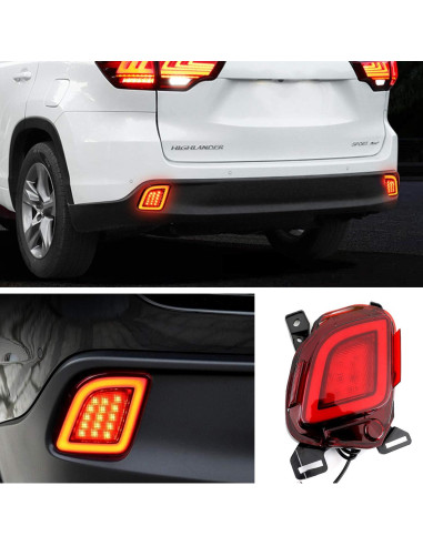 Luz de Niebla Trasera LED GeeGee para Toyota Highlander 2015-2018
