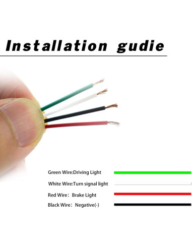 Luz de Niebla Trasera LED GeeGee para Toyota Highlander 2015-2018