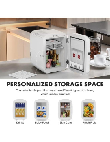 Mini Nevera Portátil Genérico 4L Enfriador Compacto Blanco