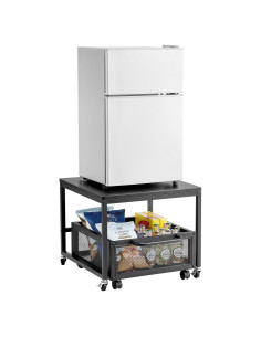 Soporte para Mini Nevera VEVOR con Carrito Móvil Negro 90 kg