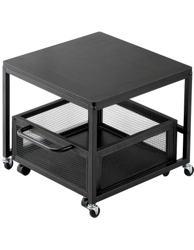 Soporte para Mini Nevera VEVOR con Carrito Móvil Negro 90 kg