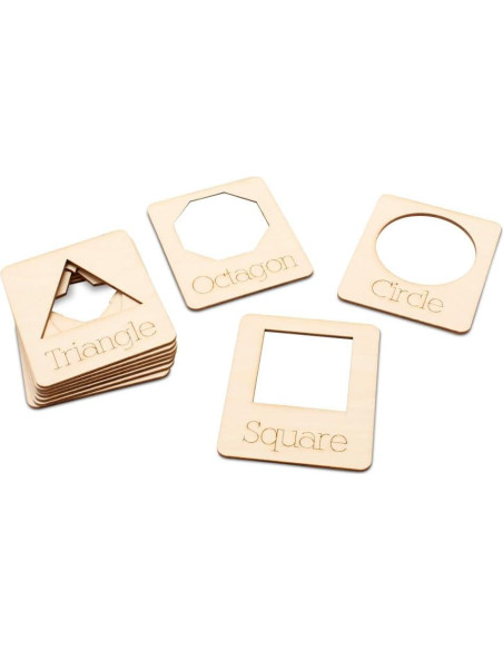 Plantillas de Geometría Reutilizables Woodpeckers, 10 Formas 10.16 cm