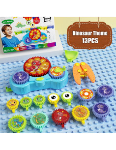 Set de Juguetes de Engranajes STEM Fivoro 13 Piezas Dinosaurio 2