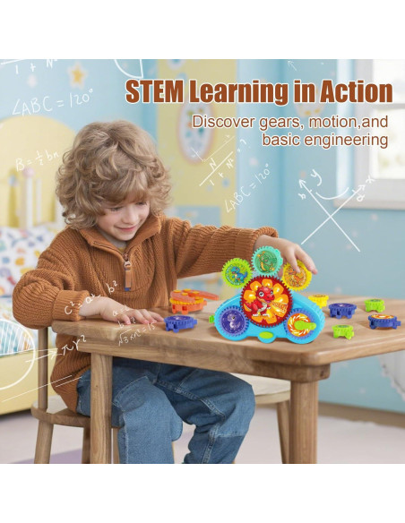 Set de Juguetes de Engranajes STEM Fivoro 13 Piezas Dinosaurio
