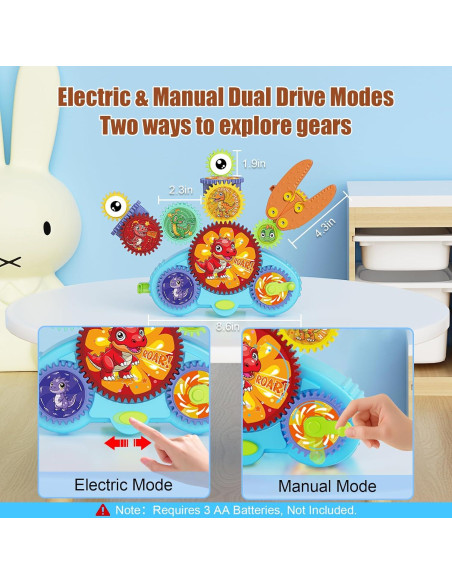 Set de Juguetes de Engranajes STEM Fivoro 13 Piezas Dinosaurio