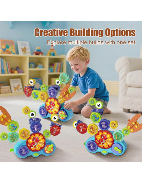 Set de Juguetes de Engranajes STEM Fivoro 13 Piezas Dinosaurio