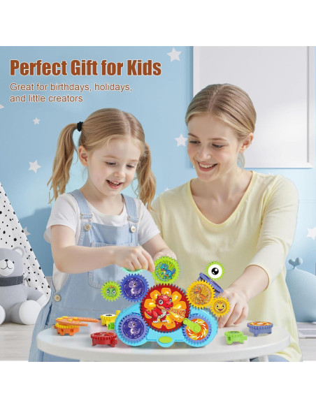 Set de Juguetes de Engranajes STEM Fivoro 13 Piezas Dinosaurio