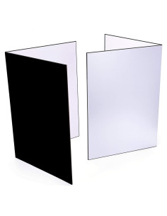 Reflector de Luz 3 en 1 Cartón A4 Plegable - Negro, Plata, Blanco