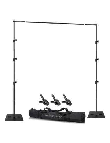Kit de Soporte para Fondos de Fotografía SLOW DOLPHIN 3.05m x 1.83m