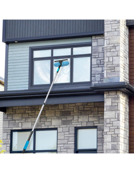 Kit de Limpieza de Ventanas 2 en 1 TrueYee con Poste Extensible 1.5-3.6m