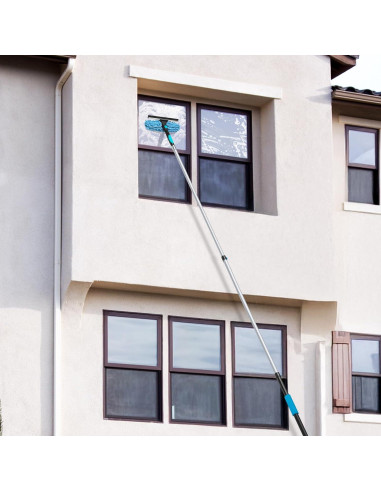 Kit de Limpieza de Ventanas 2 en 1 TrueYee con Poste Extensible 1.5-3.6m