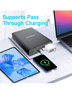Banco de Poder Portátil Volessence 60000mAh 130W AC USB-C 2