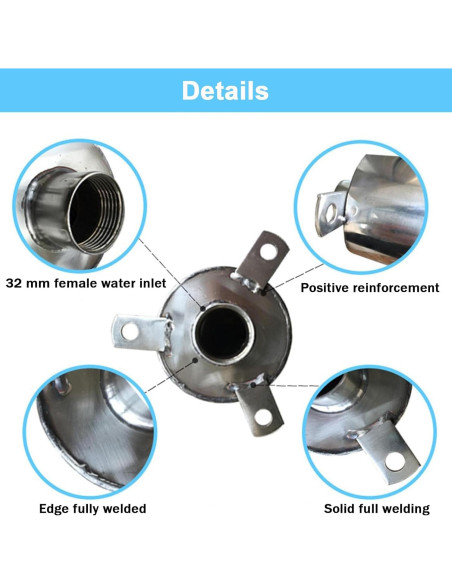 Bomba de Pozo Manual Timiland de Acero Inoxidable 10m
