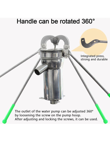 Bomba de Pozo Manual Timiland de Acero Inoxidable 10m