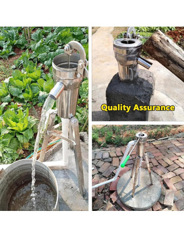 Bomba de Pozo Manual Timiland de Acero Inoxidable 10m