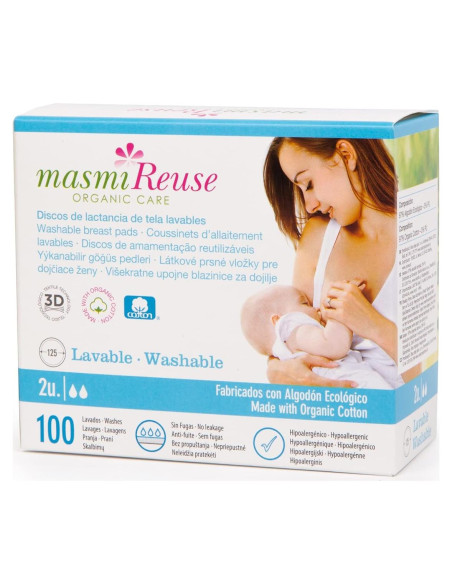 Almohadillas Lavables para Pechos GOTS - 2 Unidades