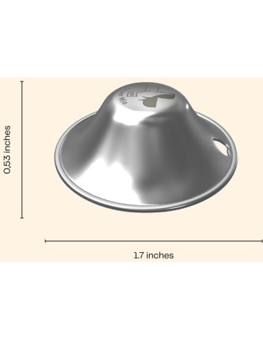 Copas de Lactancia de Plata 999 SilverMio - Protectores de Pezón