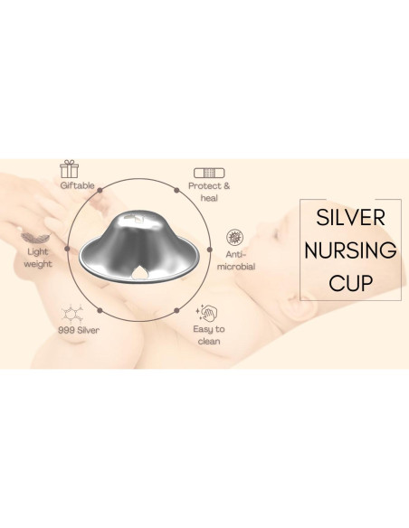 Copas de Lactancia de Plata 999 SilverMio - Protectores de Pezón