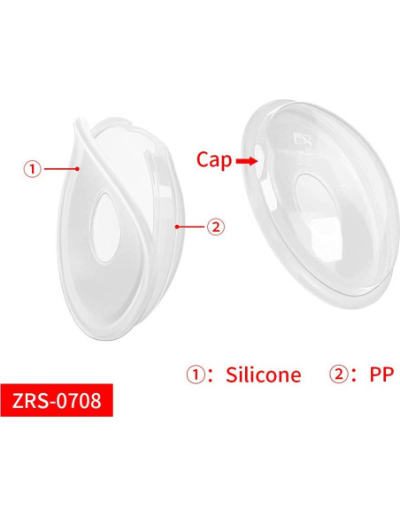 Copa de Lactancia Protectora de Silicona Suave - 2 Unidades