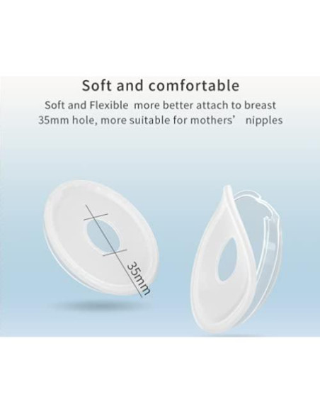 Copa de Lactancia Protectora de Silicona Suave - 2 Unidades