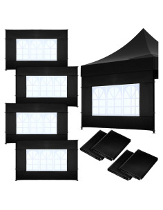 Paredes Laterales para Carpa Windyun 4 Pcs 3x2m con Ventana