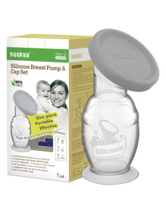 Bomba de Pecho Manual Haakaa Gen.2 150ml con Tapa de Silicona
