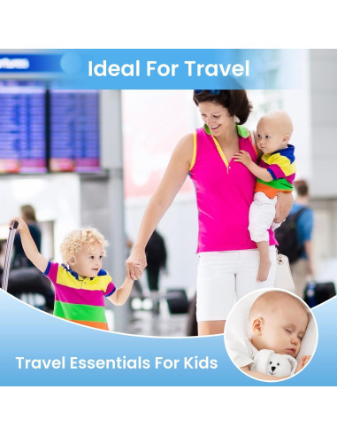 Cama de avión portátil para niños Frstem - Gris, 78.74x48.26cm