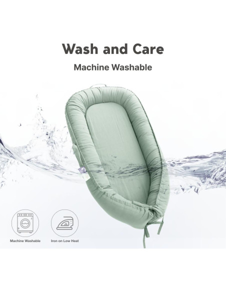 Sofá para Bebés CooCooBaby 100% Algodón Transpirable Verde