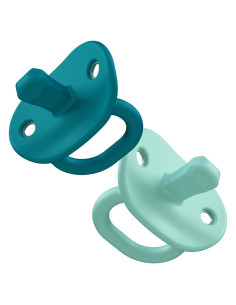 Chupete Ortodontico de Silicona Boon JEWL - Recién Nacido - Azul (2 unidades)