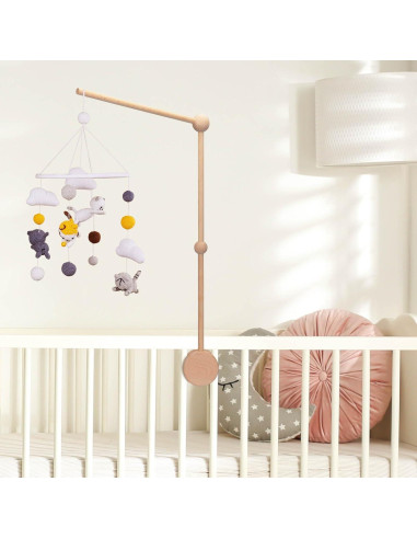 Brazo de Móvil de Madera YOUQIAN para Cuna - Soporte Ajustable