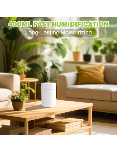 Humidificador Mini Portátil Baopilong 400ml con Luz Nocturna 2